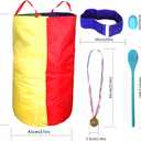 CWLAKON Outdoor Games, Potato Sack Race Bags for Kids Adults, Egg Spoon Relay Race, 3 Legged Race Bands, Birthday Party, Field Day Family Reunion Carnival Outside Yard Lawn Easter Fall Festival Games