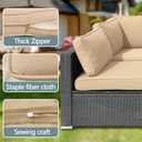 14Pcs Outdoor Cushion Covers Replacement Washable w/Zipper for 6-Seaters Sofa Patio Slipcovers Set Seat and Back Covers Only-25x25x3.15inch