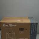 DUMOS 26 Inch Counter Height Bar Stools Set of 2, Modern Faux Leather High Barstools with Back and Metal Leg, Bar Chairs for Kitchen Island, Elegant Brown