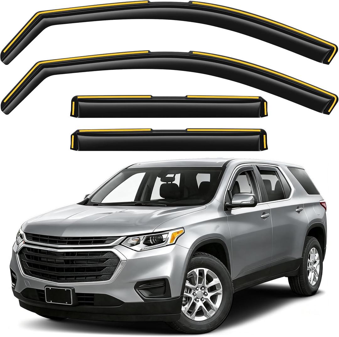 in-Channel Rain Guards for Chevrolet(Chevy) Traverse 2018-2023