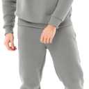 Uni Clau Men's 2 Piece Tracksuits Fleece Pullover Sweatsuits Athletic Fit Jogging Hoodie Outfit Set (XX-Large, Gray)