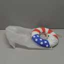 4th of July Hanging Door Sign 2D Memorial Day Wreath Decorations Patriotic Door Hanger American Rustic Wooden Plaque for Wall Front Porch Farmhouse Decor (Eagle Wreath)