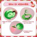 Lewtemi 36 Pcs Strawberry Decor Berry First Birthday Decor Hanging Paper Cutouts Swirl Banner for Strawberry Birthday Party, Baby Shower, Summer Fruit Themed Party Supplies(Colorful)
