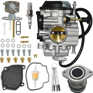 Bear Tracker 250 Carburetor for Yamaha YFM250X YFM 250X ATV Carb 1999 2000 2001 200 2003 2004 with Intake Manifold & Fuel Tank Petcock Replace 4XE-14140-13-00