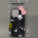 Compatible with iPhone 13 Pro Case, Cute 3D Bowknot Design Soft Silicone Shockproof Cover for iPhone 13 Pro 6.1" 2021 Black