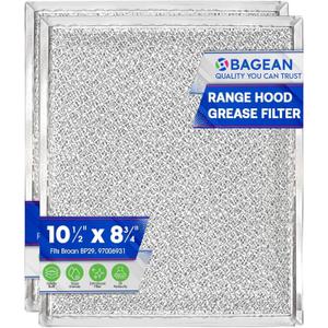 Bagean Stove Hood Vent Filter 10.5" x 8.75" 97006931 Compatible with Broan Range Hood Filter Replacement BP29 - Fit's Nutone Kitchen Exhaust Fan Filters - Blocks Grease & Filters Oven Air (2-Pack)
