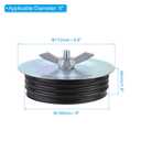 PATIKIL 150mm Sewer Cleanout Cap, Steel Mechanical Test Plug Expansion Pipe Plug Sewer Cleanout Cover Durable Sewer Pipe Plug Fit for Most Pipes Sink Pools, Black