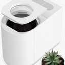 5L Large Electric Composter for Kitchen, Indoor Countertop Compost Bin Smart Humidity Sensor for Turning Food Waste into Pre-compost by 90%, Visible Window, One-Touch Operation, Auto-cleaning