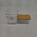 CHANCETSUI Stackable Storage Bins with Lids: Clear, 5x7, 3 Pack