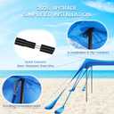 besuhot Beach Tent Sun Shelter 10x10FT Beach Shade Canopy with 8 Sandbags, UPF 50+ Protection Beach Shade Canopy, Outdoor Tent for Beach Camping Trips, Fishing, BackyardLight Blue