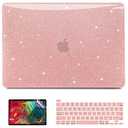 Anban Compatible with MacBook Pro 13 inch Case M2 2025-2016 M1 A2338 A2251 A2289 A2159 A1989 A1706 A1708, Plastic Hard Shell+Keyboard Cover+Screen Skin for MacBook Pro 13.3 inch Case, Shiny Rose Gold