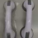 Shower Handle 2 Packs Grab Bars for Bathtubs & Showers, 12 inch Grab Bars for Bathroom with Strong Hold Suction Cup, Balance Bar Safety Hand Rail for Injury, Senior, Elderly Grey (Gray)