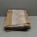 Xinnun 6 Pcs Burlap Table Runner with Lights 12 x 108 Inches Burlap Lace Table Runner Rustic Wedding Decorations Home Party (Vine)