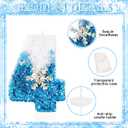 4 x Fro*Zen Birthday Cake Candle, 6th Birthday Candle Snow Themed Party Decoration, Fro*Zen Party Decorations, 2.76 inches Number 6 Happy Birthdays Candles, 6th Cake Tooper for Girl Birthdays