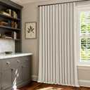 70 Inch Extra Wide Blackout Curtain 96 Inches Long for Living Room Pinch Pleated Natural Linen Cream Beige Thermal Drapes Back Tab Room Darkening 100% Blackout for Bedroom Large Window 70x96 1 Panel