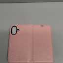 OCASE Compatible with iPhone 16 Wallet Case, PU Leather Flip Folio Case with Card Holders RFID Blocking Kickstand [Shockproof TPU Inner Shell] Phone Cover 6.1 Inch 2024, Light Pink