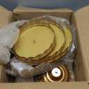 Set of 9 Cake Stands Metal Cupcake Stand Set Multiple Styles Candy Fruit Display Tower Dessert Plate Cake Serving Tray for Birthday Party Wedding Anniversary Baby Shower Engagement (Gold)