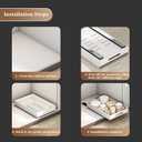 Pull Out Kitchen Cabinets Organizer Drawer, Sturdy Carbon Steel Slide-Out Shelves, Fixed With Adhesive, Slide Out Shelf for Kitchen Bathroom Wardrobe