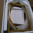 YITAHOME Dining Table with White Tabletop and Gold Legs