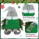 Christmas Lighted Wreath Gnome Xmas Gnome Door Wreath Artificial Santa Xmas Hanging Sign for Door Window Wall Decorations Farmhouse Christmas Home Decor(Silver)