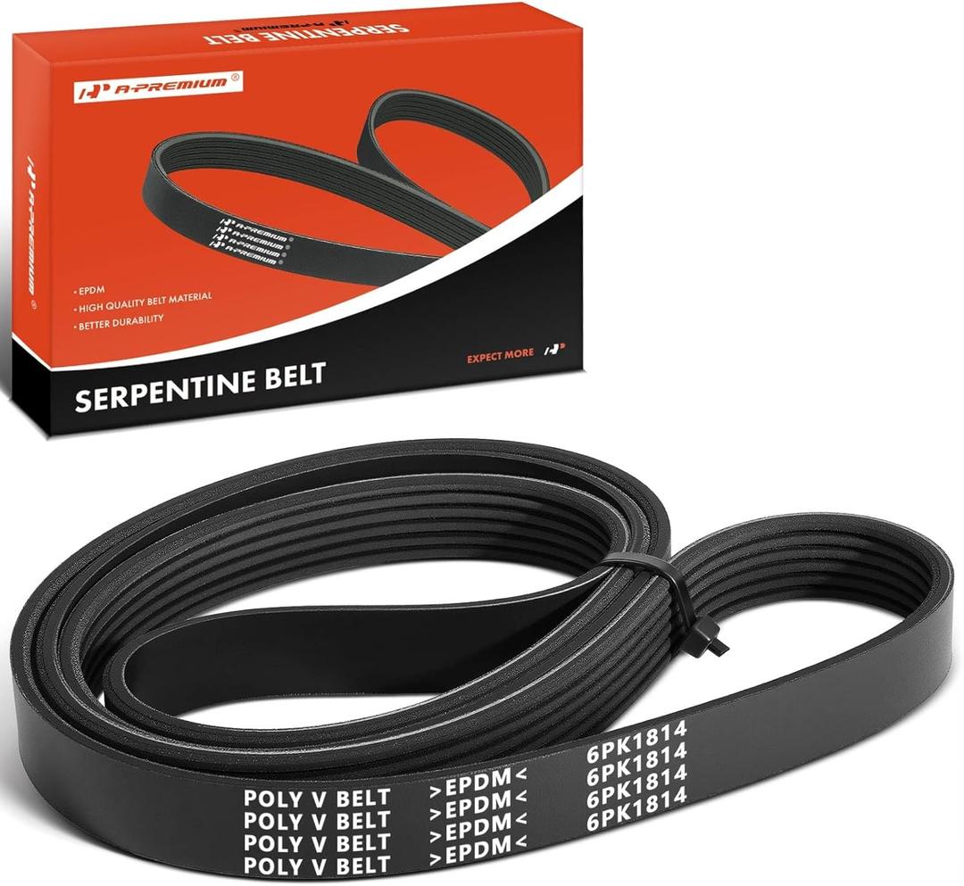 A-Premium 71.42 In Serpentine Drive Belt Fit For Chevrolet & GMC & Cadillac - Silverado 1500 2014-2018, Suburban/Tahoe 2015-2020, Sierra 1500 2014-2018, Yukon/Yukon XL/Escalade/Escalade ESV 2015-2020