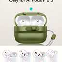 ESR for AirPods Pro 3 Case (2025), Compatible with AirPods Pro 3 (USB-C Cable), MagSafe Ready, Magnetic Lid Lock, Full Drop Protection Cover with Lanyard, Green