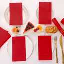 100 Pcs Red Paper Napkins Disposable - Red Guest Dinner Napkins for Bathroom Wedding Birthday Anniversary Graduation Party