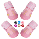 Dog Shoes for Large Dogs, Medium Dog Boots & Paw Protectors for Winter Snowy Day, Summer Hot Pavement, Water-Resistant in Rainy Weather, Outdoor Walking, Indoor Hardfloors Skid-Resistant Sole