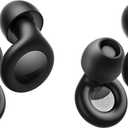Ear Plugs for Sleeping Noise Cancelling, Reusable Silicone Ear Plugs for Noise Reduction with 8 Ear Tips, Earplugs for Sleep, Concerts, Travel, Snoring (Black + Black, One Size)