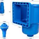 Wide Mouth Above Ground Pool Skimmer, ABS Construction Thru-Wall Pool Skimmer with Snap-in Removable Weir for Above Ground Pools