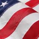 American Flag 4x6 ft: Long Lasting US Flag, Heavy Duty Nylon, Embroidered Stars, Sewn Stripes, Brass Grommets, UV Protection Perfect for Outdoors, USA Flag