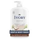Ivory Body Wash, Designed for the Whole Family, Gentle Formula, Free of Dyes Heavy Perfumes Parabens Phthalates & Silicones, Coconut Scent, 35 oz (35 Ounce (Pack of 1))