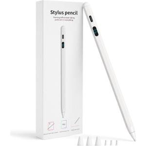 Stylus Pen for iPad & iPhone, Smartphone, Dual OS Active Pencil with LED Display, Universal X3 Stylus with Tilt Sensitivity, Compatible with Android Tablet Xiaomi HP Lenovo Pad Galaxy Tab