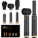 5 in 1 Hair Dryer Brush Set, Negative Ion Blow Dryer Brush Upgrade Hot Air Brush Air Styler Curling Wrap Air Curler, Curling Iron Hair Styling Tools As A Gift for Straight/Curl/Drying/Smoothing