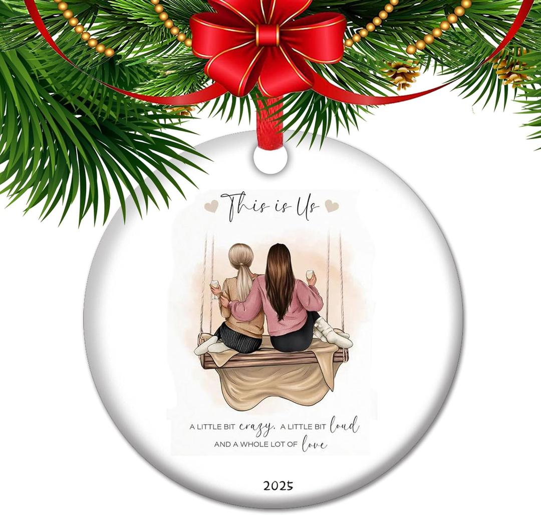 This is us - Best Bestie Christmas Ornament 2025, Sister Ornament, Best Friend Ornaments, Roommates Gift for Her (V7)