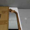 19.8"x15.7"Antique Gold Arched, Antique Baroque Wall Mirror Decoration, Hanging Wall Mirror Fireplace,Entrance,Living Room,Bedroom,Kitchen,Farmhouse,Bathroom Home Decor(Gold)