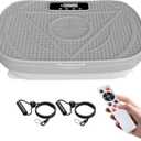 Homesy Vibration Plate Exercise Machine, Vibrating Plate for Lymphatic Drainage, Full Body Shaking Workout Fitness Platform Board, Sport Gym Equipment for Weight Loss Fat Burner (Gray)