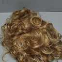 Wiginway Women Short Curly Heat Resistant Synthetic Hair Wigs Big Curly Dark Blonde Fashion Wigs 8 Inch