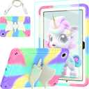 TOMORRY Case for Samsung Galaxy Tab A11+ Plus/ A9+ 11 inch 2025/2023 with Screen Protector,Unicorn Stand Shoulder Strap,Shockproof for Galaxy Tab A11 Plus/A9 Plus Tablet Case Kids Girls (Colourful)