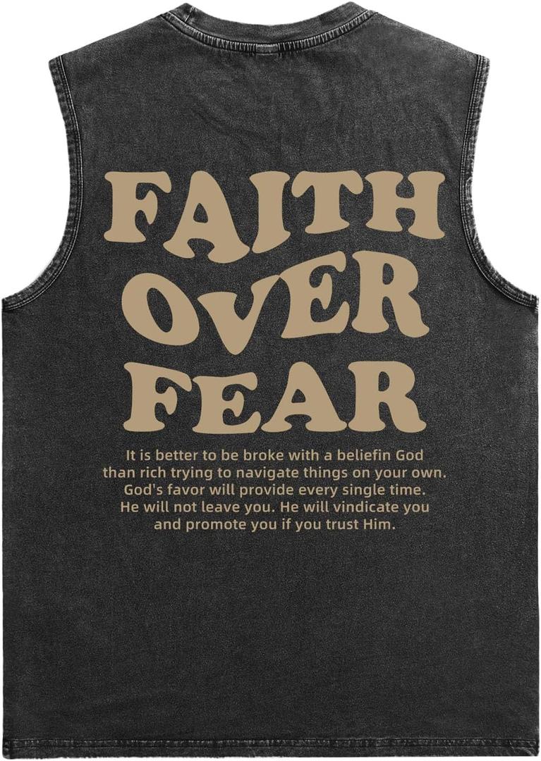 SOLY HUX Men's Summer Tank Top Letter Graphic Sleeveless Tshirts Vintage Streetwear (XXL)