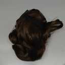 Double Weft Synthetic Hair Extension 4PCS Thick Hairpieces Clip in Long Wavy Hair Extensions Chestnut Brown 20 Inch (4pcs, 20Inch, 8/10#)