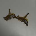 SOFFEE DESIGN Set of 2 Vintage Gold Mermaid Cabinet Knobs for Drawer, Ocean Beach Theme Aged Treatment Antique Door Knobs with Mounting Screws for Cupboard, Kitchen Furniture