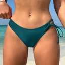 BIKINX Women's Bikini Bottom Side Tie Cheeky Bathing Suit High Cut Swimsuit (XL)