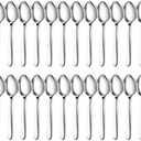 Flatware 24 -Pcs Dinner Spoons, 7.4 inch Spoons Silverware, Stainless Steel Spoons Set, Silver Spoons, Silverware Spoons Use for Home, Kitchen, Restaurant,Dishwasher Safe, Mirror Polished