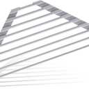 Mistifi Full Silicone-Coated Triangle Roll-Up Dish Drying Rack with Steel Core for Sink Corners – Multipurpose Over-The-Sink Kitchen Drainer & Space-Saving Organizer