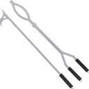 40" Fire Tongs Firewood Grabbers and Fire Poker Set, Stainless Steel Large Log Grabbers for Outdoor Fireset Fire Pit Bonfire Campfire Backyard Deck Indoor Fireplace Tools Set
