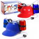 Bachelor Party drinkin hat, 2 Pack Funny Hats for men, Bier hat with Straws, Perfect Bier Helmet for Party Games, Unique Party Accessories for adult