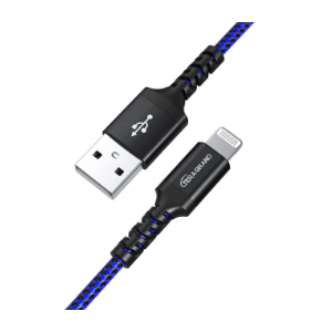 CCY-10 8PIN BRAID LTNING CABLE BLUE