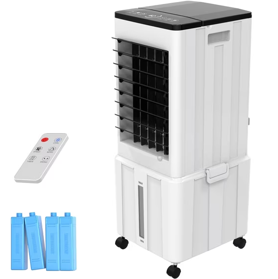 Advwin 3-In-1 Windowless Portable Air Conditioner,Upgraded Evaporative Cooler Fan with 3.6 gal Removable Water Tank,12Timer, 3 Speeds, Remote, Black&White