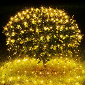 BlcTec Christmas Net Lights, 200 LED 8.4ft x 5.2ft Outdoor Christmas Lights with 8 Modes, Timer, Connectable, Waterproof Design for Trees, Bushes, Shrubs Outdoor Christmas Decorations, Warm White